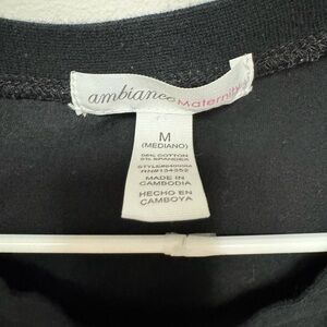 Ambiance maternity size medium black t shirt
